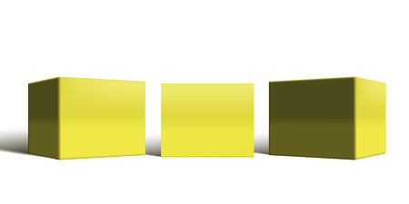 Realistic Gold Cardboard Box On White Backのイラスト素材