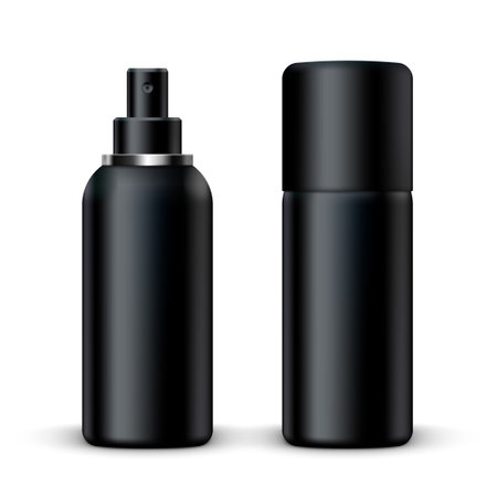 3D Blank Metal Spray Deodorant Bottle With Capのイラスト素材