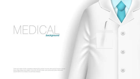 Medical Background Template. Doctor With Stethoscope.  Vectorのイラスト素材