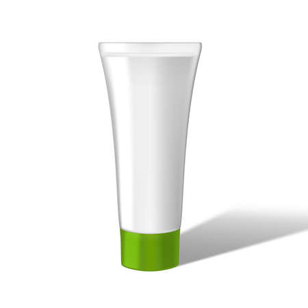 3D Cosmetic Tube Issolated On White Backgroundのイラスト素材