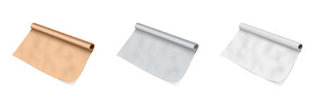 3D Roll Of Baking Parchment Wrapping Paperのイラスト素材
