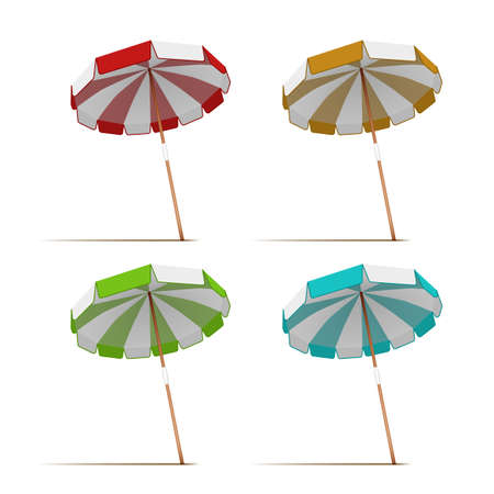 Summer Beach Sunshade. Sun Copy Space Templateのイラスト素材