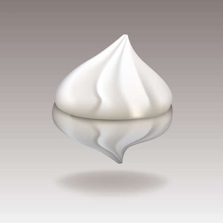 White Whipped Cream Cap On Dessert Cupcakesのイラスト素材