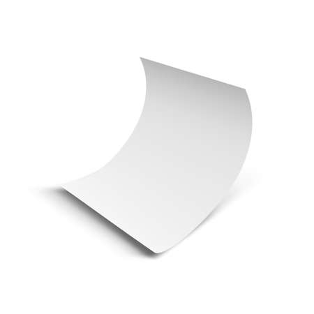 3D Floating Paper Isolated On White Backgroundのイラスト素材