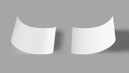 Two Sheet Of Paper A4 Size Isolated On Gray. EPS10 Vectorのイラスト素材