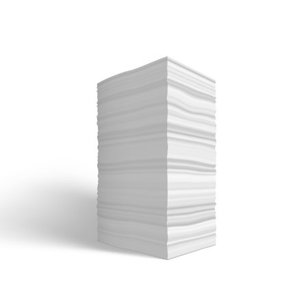 3D Stack Of Papers With Shadow On White Background. EPS10 Vectorのイラスト素材