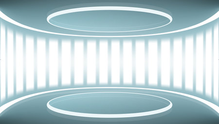 3D Modern Lights Empty Stage Technology Background. EPS10 Vectorのイラスト素材