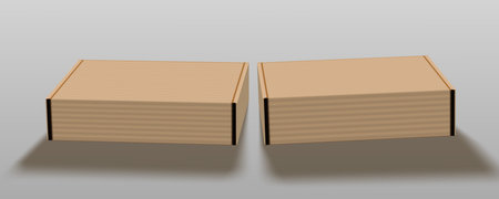 3D Brown Cardboard Boxes For Software Or Hardwareのイラスト素材