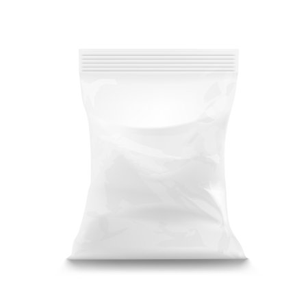 3D White Clear Sack Isolated On White Background. EPS10 Vectorのイラスト素材