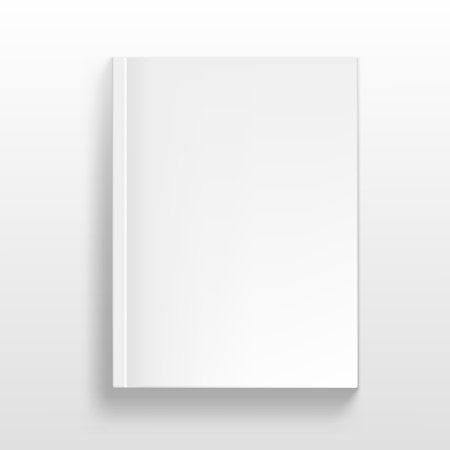 Blank Close Magazine With Soft Cover On Whiteのイラスト素材