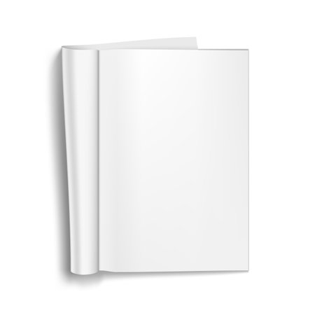 Blank Open Magazine With Soft Cover On Whiteのイラスト素材