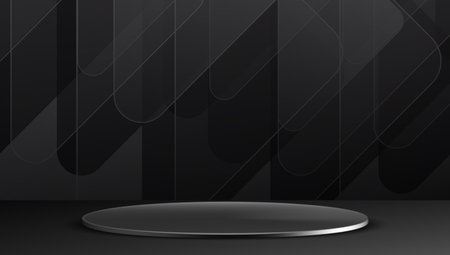 3D White Triangles Rounded Corners Abstract Backのイラスト素材