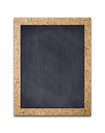 Vertical Chalkboard, Isolated on white background, Memo board or menu and message board stand, Template mock up for adding your design and adding more text. (Clipping path included)の写真素材