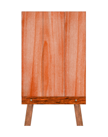 Vertical Chalkboard, Isolated on white background, Memo board or menu and message board stand, Template mock up for adding your design and adding more text. (Clipping path included)の写真素材