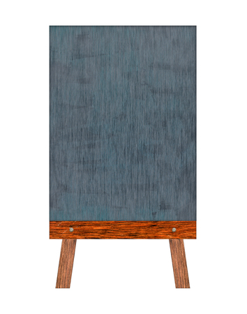 Vertical Chalkboard, Isolated on white background, Memo board or menu and message board stand, Template mock up for adding your design and adding more text. (Clipping path included)の写真素材