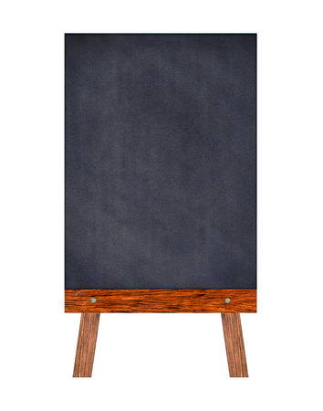 Vertical Chalkboard, Isolated on white background, Memo board or menu and message board stand, Template mock up for adding your design and adding more text. (Clipping path included)の写真素材