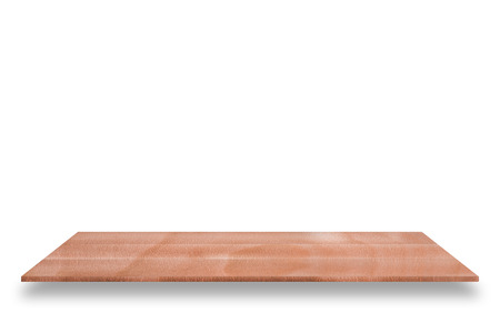 Shelf storage wood exquisite, isolated on white background, used for organizer display  or montage your products.の写真素材