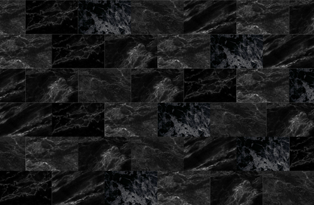 The luxury of black marble tiles texture and background, Can be used for creating abstract marble surface effect to your design art work.の写真素材