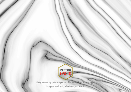 Abstract black and white marble texture, Vector pattern background, Trendy template inspiration for your design.のイラスト素材