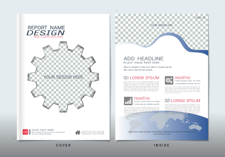 Covers design with space for photo background, Can be adapt to annual report, brochure, flyer, leaflet, fact sheet, sale kit, catalog, magazine, booklet, portfolio, poster, Vector template in A4 size.のイラスト素材