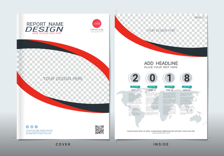 Covers design with space for photo background. Can be adapt to annual report, brochure, flyer, leaflet, fact sheet, sale kit, catalog, magazine, booklet, portfolio, poster. Vector template in A4 size.のイラスト素材