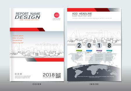 Covers design with space for photo background. Can be adapt to annual report, brochure, flyer, leaflet, fact sheet, sale kit, catalog, magazine, booklet, portfolio, poster. Vector template in A4 size.のイラスト素材