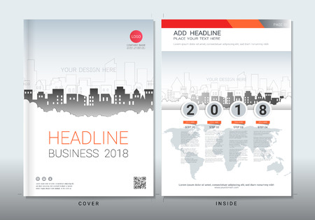Covers design with space for photo background. Can be adapt to annual report, brochure, flyer, leaflet, fact sheet, sale kit, catalog, magazine, booklet, portfolio, poster. Vector template in A4 size.のイラスト素材