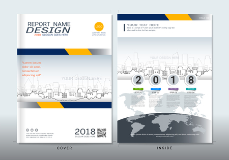Covers design with space for photo background. Vector template in A4 size.のイラスト素材