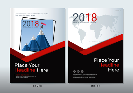 Covers design with space for photo background, Can be adapt to annual report, brochure, flyer, leaflet, fact sheet, sale kit, catalog, magazine, booklet, portfolio, poster, Vector template in A4 size.のイラスト素材