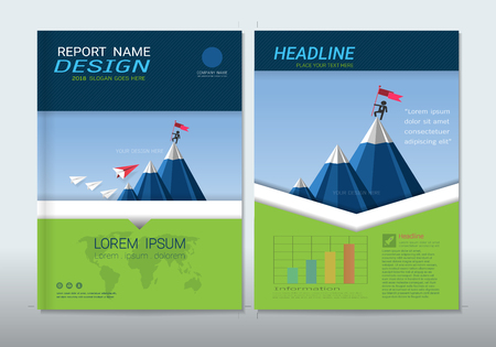 Covers design with space for photo background, Can be adapt to annual report, brochure, flyer, leaflet, fact sheet, sale kit, catalog, magazine, booklet, portfolio, poster, Vector template in A4 size.のイラスト素材