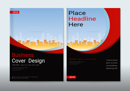 Covers design with space for photo background, Can be adapt to annual report, brochure, flyer, leaflet, fact sheet, sale kit, catalog, magazine, booklet, portfolio, poster, Vector template in A4 size.のイラスト素材