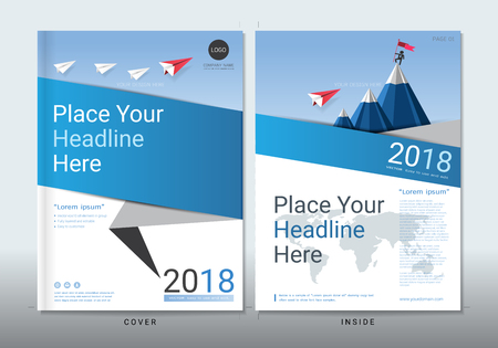 Covers design with space for photo background, Can be adapt to annual report, brochure, flyer, leaflet, fact sheet, sale kit, catalog, magazine, booklet, portfolio, poster, Vector template in A4 size.のイラスト素材
