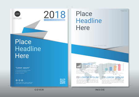 Covers design with space for photo background, Can be adapt to annual report, brochure, flyer, leaflet, fact sheet, sale kit, catalog, magazine, booklet, portfolio, poster, Vector template in A4 size.のイラスト素材
