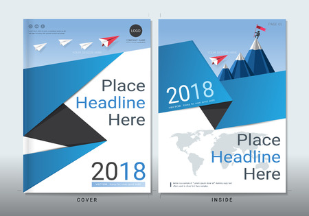 Covers design with space for photo background, Can be adapt to annual report, brochure, flyer, leaflet, fact sheet, sale kit, catalog, magazine, booklet, portfolio, poster, Vector template in A4 size.のイラスト素材