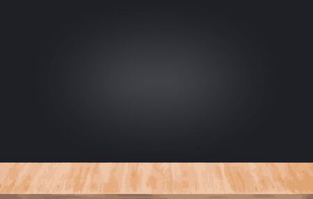 Chalk rubbed out on blackboard with wooden frame vector. Texture for add text or graphic design. Education office or school concepts.のイラスト素材