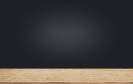 Chalk rubbed out on blackboard with wooden frame vector. Texture for add text or graphic design. Education office or school concepts.のイラスト素材