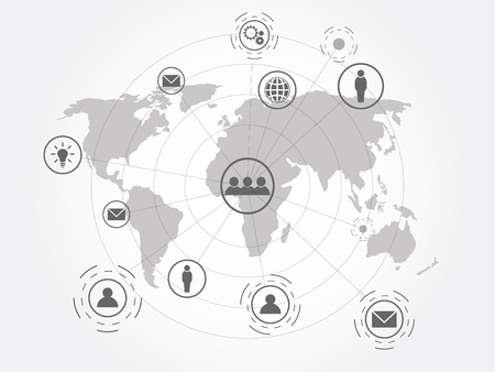 Global network connection backgroundのイラスト素材