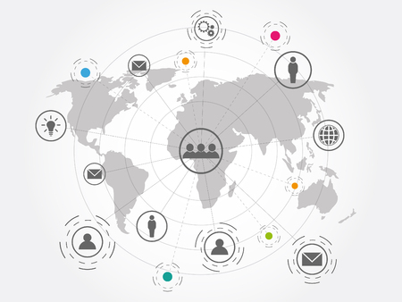 Global network connection backgroundのイラスト素材