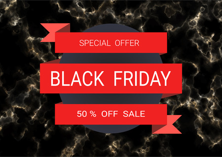 Black Friday sale inscription design template, Concept of advertising for seasonal offer with abstract background, It's fully layered and editable, Easy to customize it to fit your needs.のイラスト素材