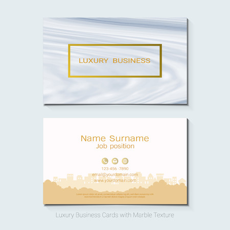 Luxury business cards vector template, Simple style also modern and elegant with marbling texture imitation background, It's fully layered and editable, Easy to customize it to fit your needs.のイラスト素材