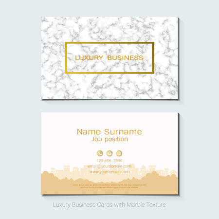 Luxury business cards vector template, Simple style also modern and elegant with marbling texture imitation background, It's fully layered and editable, Easy to customize it to fit your needs.のイラスト素材