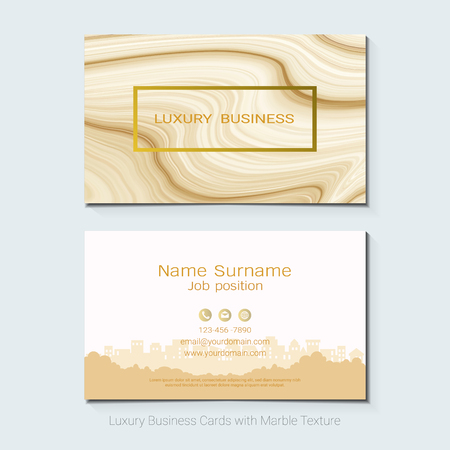 Luxury business cards vector template, Simple style also modern and elegant with marbling texture imitation background, It's fully layered and editable, Easy to customize it to fit your needs.のイラスト素材