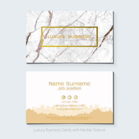 Luxury business cards vector template, Simple style also modern and elegant with marbling texture imitation background, It's fully layered and editable, Easy to customize it to fit your needs.のイラスト素材