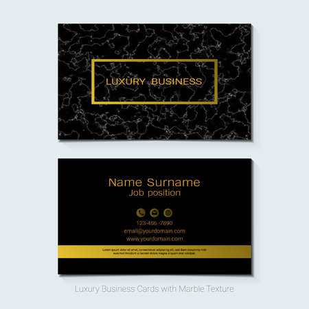Luxury business cards vector template, Simple style also modern and elegant with marbling texture imitation background, It's fully layered and editable, Easy to customize it to fit your needs.のイラスト素材
