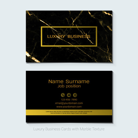 Luxury business cards vector template, Simple style also modern and elegant with marbling texture imitation background, It's fully layered and editable, Easy to customize it to fit your needs.のイラスト素材