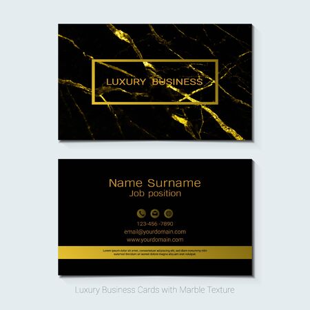 Luxury business cards template, Vector illustration on blue background.のイラスト素材