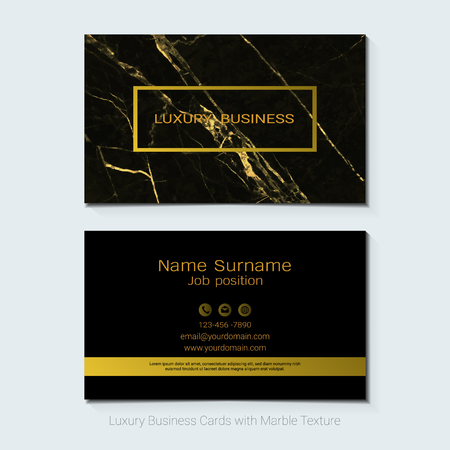 Luxury business cards vector template, Simple style also modern and elegant with marbling texture imitation background, It's fully layered and editable, Easy to customize it to fit your needs.のイラスト素材