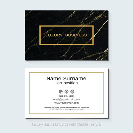 Luxury business cards template, Vector illustration on blue background.のイラスト素材
