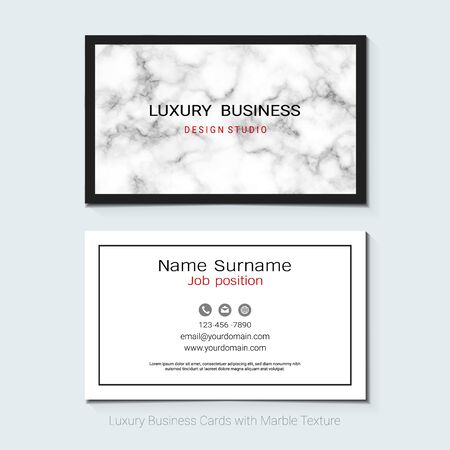 Luxury business cards template, Vector illustration on blue background.のイラスト素材