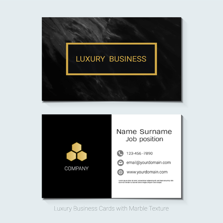 Luxury business cards vector template, Simple style also modern and elegant with marbling texture imitation background, It's fully layered and editable, Easy to customize it to fit your needs.のイラスト素材